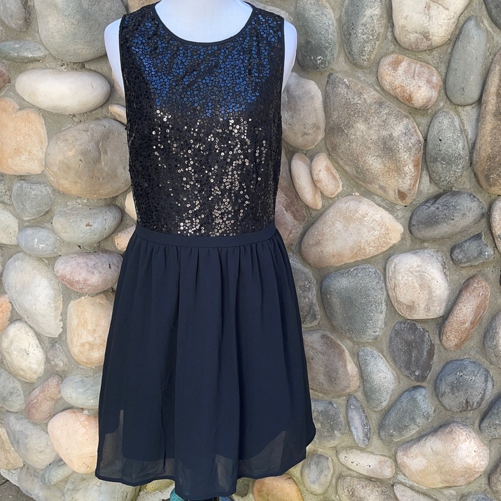 Seventeen Little Black Dress Sequins